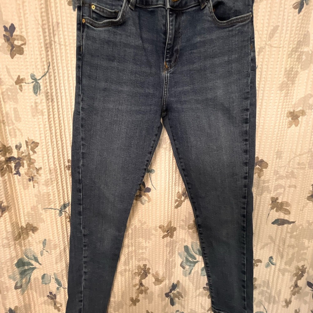 Zara Women's Dark Blue Skinny Jeans
